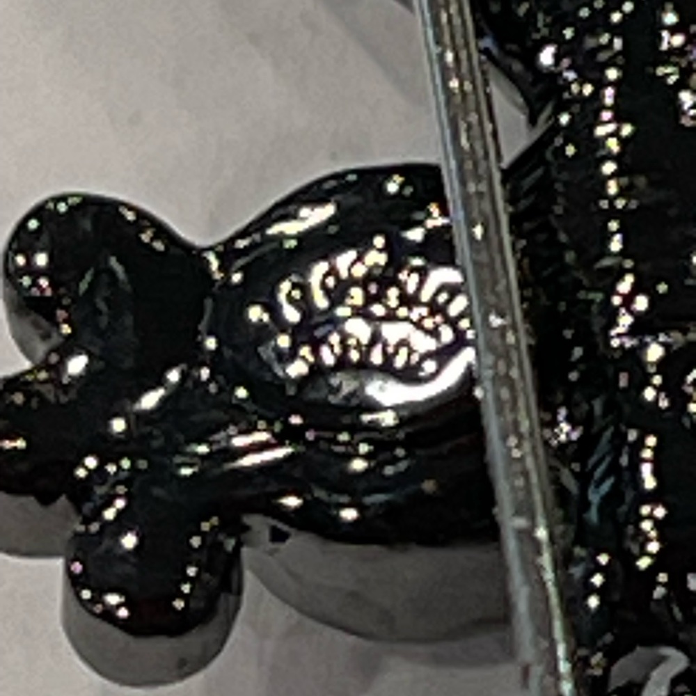 Vintage Multicolor Rhinestone Dragonfly Brooch Black Metal  Has Crown Mark - Picture 11 of 16
